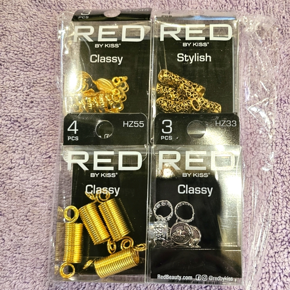 RED by KISS Braid and Loc Charms 14 Pcs
